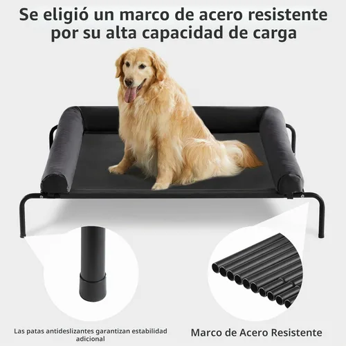 Vista 6 de RRPETHOME Cama Grande Elevada de Refrigeración para Perros, Cuna Elevada para Perros Grandes, Cama Elevada para Mascotas al Aire Libre, Cama