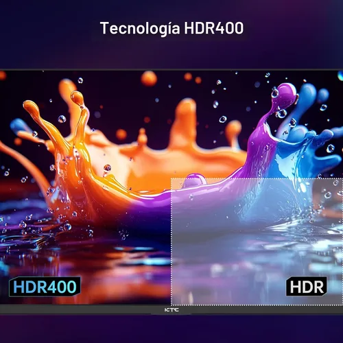 Vista 4 de KTC Monitor para juegos QHD de 27 pulgadas 220Hz, IPS rápido 2K con Blanco