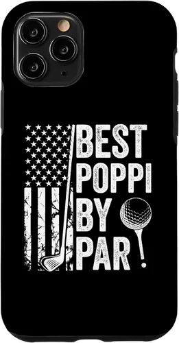 Vista 10 de iPhone 14 Best Poppi By Par USA Flag Golf Father's Day Golfing Dad Case