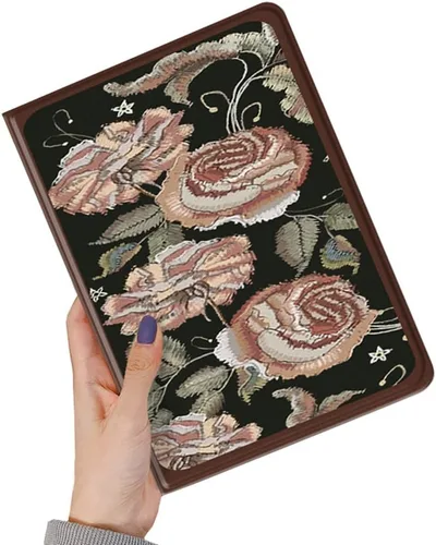 Vista 20 de kaitesi Funda floral compatible con iPad 6ª 5ª generación 9.7 pulgadas iPad Air/Air 2, diseño de flores, bonita funda inteligente de piel delgada