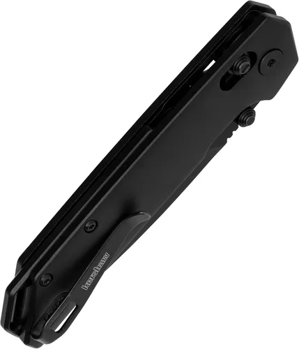 Vista 6 de Kershaw Iridium Reverse Tanto - Cuchillo de bolsillo plegable, elegante hoja de acero D2 de 3.4 pulgadas, mecanismo de bloqueo DuraLock, mango