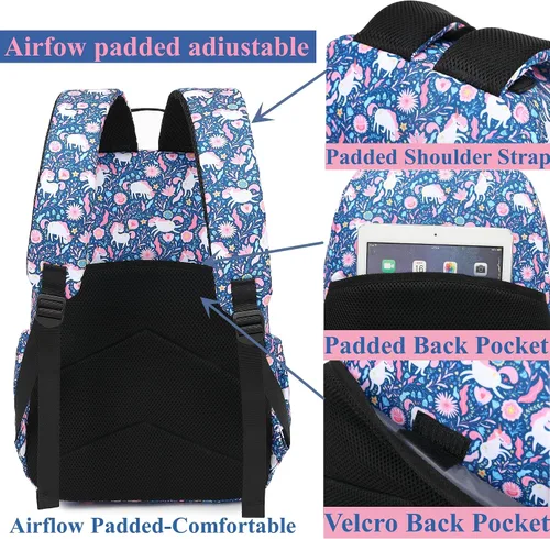 Vista 4 de Leaper Mochila kawaii para laptop para niñas y niños, mochila de viaje para niños, mochila escolar linda para la universidad