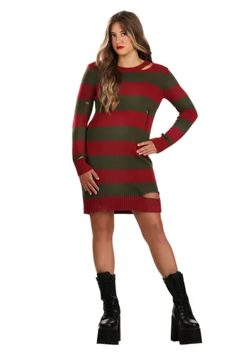 Vista 2 de Vestido suéter femenino Distressed Nightmare on Elm Street Multicolor