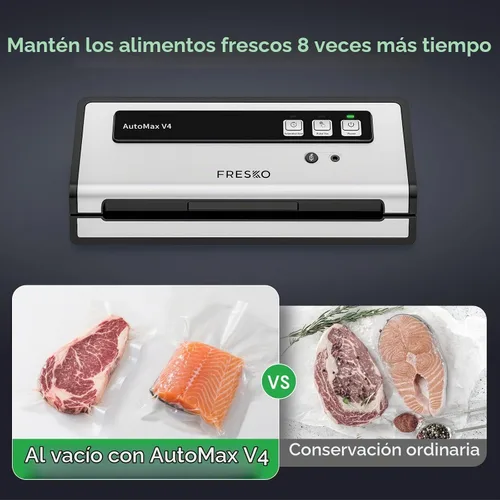 Vista 6 de FRESKO Máquina selladora al vacío con detección automática de bolsas, juego de accesorios al vacío de tarro Mason, doble sellado térmico, fácil