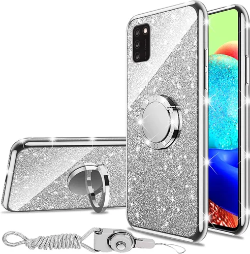 Vista 44 de nancheng Funda de teléfono para TCL A3X (A600DL), funda para Alcatel TCL A3X niñas y mujeres, bonita funda de silicona transparente con purpurina