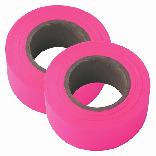 Vista 2 de IRWIN Tools STRAIT-LINE - Cinta señalizadora, 45,7 metros, Glo-Rosa (65603)