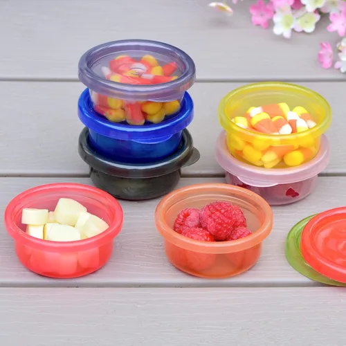 Vista 4 de Youngever 9 juegos de almacenamiento de alimentos para bebés, recipientes de plástico para alimentos para bebés (2 onzas)