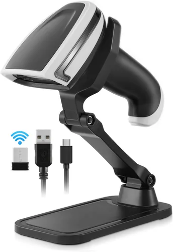 Vista 10 de Escáner de código de barras, lector de código de barras de mano USB, escáner de código de barras CCD con cable para tienda, farmacia, supermercado