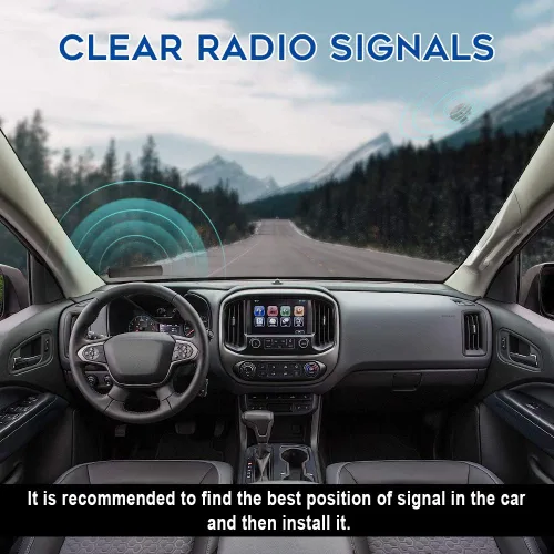 Vista 5 de Bingfu Antena de coche estéreo para coche, antena de radio FM AM, montaje adhesivo para coche, antena de parche oculto para vehículo, camión, SUV