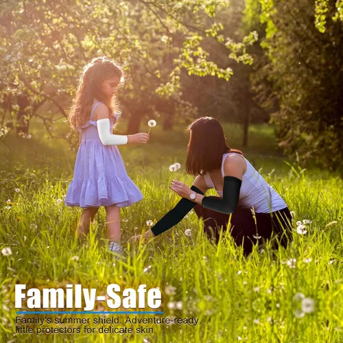 Vista 4 de Luwint Mangas para brazos UPF50+ para niños/adultos Protección solar refrescante UV, para deportes y al aire libre (2/4/6 pares) - Ligeras