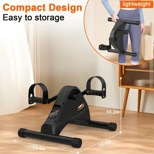 Vista 6 de TODO Mini bicicletas de ejercicio con pedal motorizado, para debajo del escritorio, para rehabilitación y terapia física de piernas de brazo