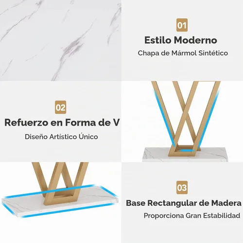 Vista 7 de Tribesigns Mesa consola dorada, moderna mesa de pasillo para entrada, mesas de entrada de 43 pulgadas, mesa de sofá estrecha para sala de estar