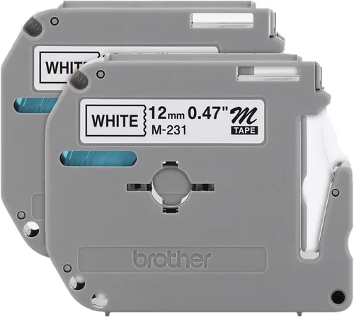 Vista 23 de Brother Etiqueta de forma continua de 0.37 "X26.20' (BRTM521), negro/azul