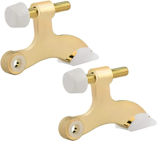 Vista 29 de HOMOTEK Paquete de 12 Topes de Puerta de Latón Antiguo de Pasador de Bisagra, Tope de Puerta Ajustable de Lujo Resistente de 2-1/2"x1-3/4