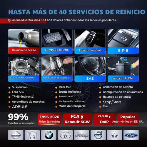 Vista 4 de Autel Escáner bidireccional MS906 MAX: MS906MAX 2026 Actualizado de MS906 Pro MP900BT con ECU C0ding, DoIP, CANFD, FCA SGW AutAuth, escaneo de todo