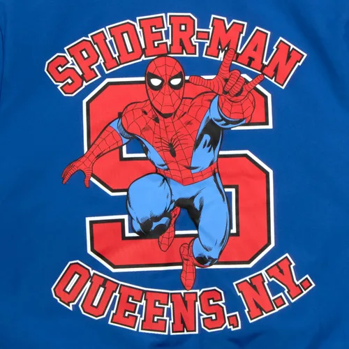 Vista 4 de Marvel Spider-Man Queens NY - Chaqueta de bombardero para niños, chaqueta universitaria con cremallera para niños y niños pequeños
