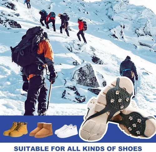 Vista 7 de Pinzas universales antideslizantes para zapatos, 2026 nuevas púas de agarre antideslizantes universales para zapatos, cubierta de silicona