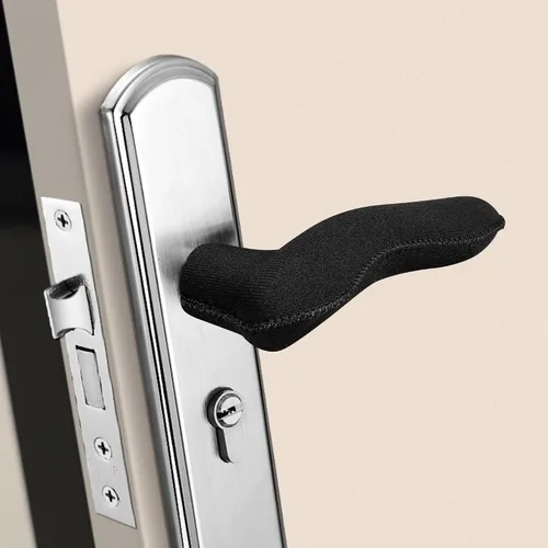 Vista 7 de moonoom 4 fundas para manijas de puerta, protector antiquemaduras para pomo de puerta, protege las manos de quemaduras y escalofríos