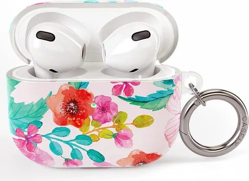 Vista 8 de Casely Funda compatible con AirPods 3 All Smiles Funda para AirPods con adhesivo de cara sonriente