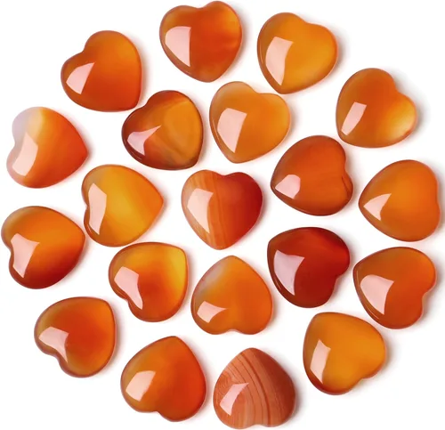 Vista 20 de 20 piezas de cristales de amatista, piedras curativas en forma de corazón, cristal pulido, morado natural, lindo bolsillo pulgar, reiki, juego al