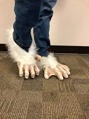 Vista 2 de Zagone Studios White Gorilla Ape Primate o Yeti - Pies de disfraz