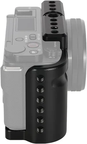 Vista 3 de NICEYRIG Jaula para cámara Sony ZV-E10 Vlog Vlogging, con mango de aluminio - 469