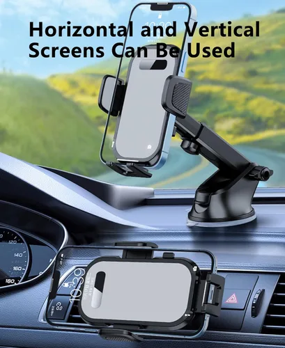 Vista 9 de Soporte de teléfono para automóvil, soporte de teléfono para parabrisas de automóvil, ventilación de aire, universal, manos libres, soporte