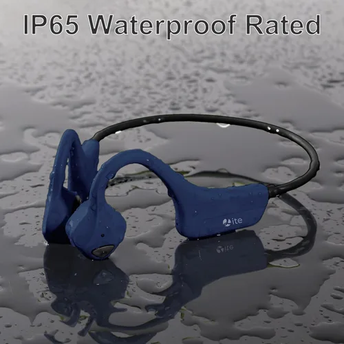 Vista 7 de Auriculares Bluetooth impermeables de conducción ósea Auriculares abiertos Auriculares azules con micrófono, auriculares Bluetooth con micrófono