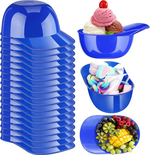 Vista 12 de Baderke Cuencos para gorra de béisbol de postre de helado, tazón de 8 onzas, mini tazones para casco, vasos de plástico para suministros de fiesta
