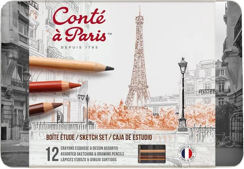 Vista 6 de Conté à Paris Juego de lápices de dibujo de 6