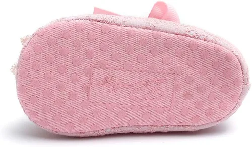 Vista 5 de Zapatos planos Mary Jane para bebés y niñas, con lazo, floral, princesa, vestido de boda, zapatos suaves para recién nacidos, cuna para primeros