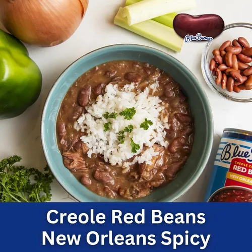 Vista 2 de Blue Runner New Orleans Spicy Creole Cream Style Red Beans - Lata de 16 onzas (paquete de 12)