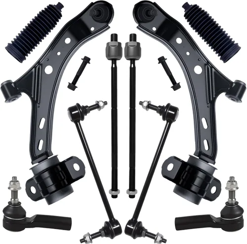 Vista 12 de AUQDD 2 piezas de brazo de control inferior delantero y conjunto de rótula compatibles con 2010-2013 Fo-rd Mustang, 2014 Mustang (para base y GT)