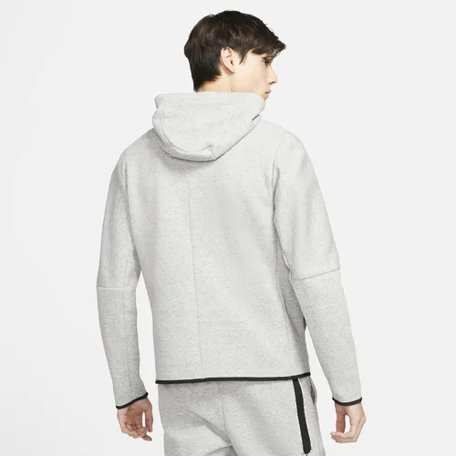 Vista 2 de Nike Sportswear Tech - Sudadera con capucha de forro polar con cremallera completa, Negro Gris