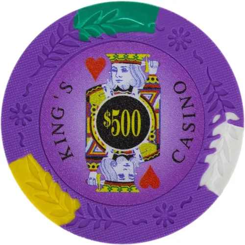 Vista 9 de Brybelly King's Casino Premium - Fichas de póquer de 0.49 oz, compuesto de arcilla pesada – Paquete de 50