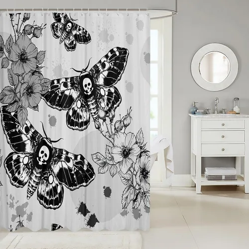 Vista 12 de Feelyou Cortina de ducha con diseño de gato para decoración de baño, bonita cortina de baño para puestos de bañeras, accesorios de baño divertidos