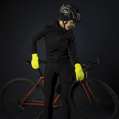 Vista 4 de GripGrab Ride Windproof Deep Winter Lobster 3-Finger Cycling Gloves Thermal Fleece Lined Padded Windproof Cold Weather Water-Repellent