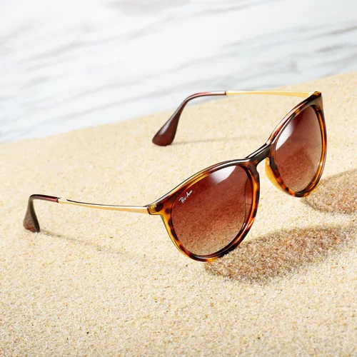 Vista 6 de Gafas de sol polarizadas para mujer estilo redondo clásico 100 protección UV