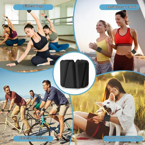 Vista 7 de Pesas para Muñeca, Pesas Ajustables para Muñeca y Tobillo para Mujeres, Juego de 2 (1 libra Cada Una), Pulseras con Pesos para Caminar, Yoga, Danza