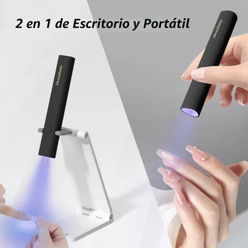 Vista 3 de Luz UV para uñas de gel, mini lámpara de uñas LED UV de mano
