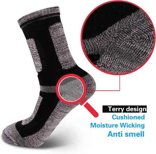 Vista 3 de YUEDGE Calcetines atléticos para hombre calcetines térmicos cálidos de invierno calcetines acolchados para botas de trabajo para hombres 9-11 10-13