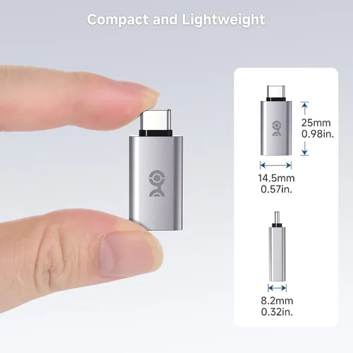 Vista 5 de Cable Matters Paquete de 2 adaptadores USB C a USB de 10 Gbps macho a hembra para transferencia de datos de alta velocidad y carga rápida, adaptador