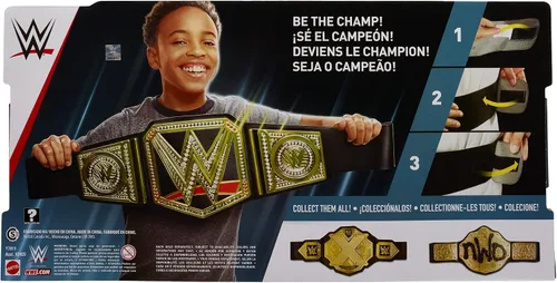 Vista 8 de Cinturón de campeonato de la WWE, Estándar, negro, dorado