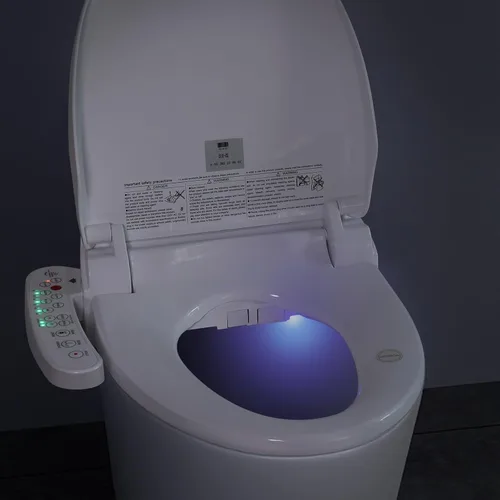 Vista 6 de YOURLITE Asiento de inodoro de bidé eléctrico con agua caliente, bidé con secado de aire caliente, asiento con calefacción con boquilla