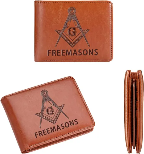 Vista 5 de Billetera de cuero suave y suave para hombre, billetera plegable de capacidad extra con 2 ventanas de identificación, billetera delgada con 8