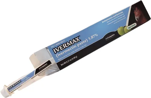 Vista 5 de Ivermax - Desparasitante de pasta equina de ivermectina con sabor a manzana, paquete de 2