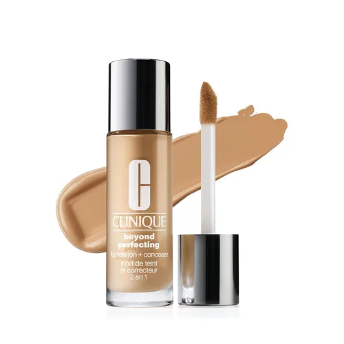 Vista 17 de Clinique Beyond Perfecting Lightweight Liquid Foundation + Concealer For Dry Combination to Oily Skin Types Full Coverage + Natural Matte Finish