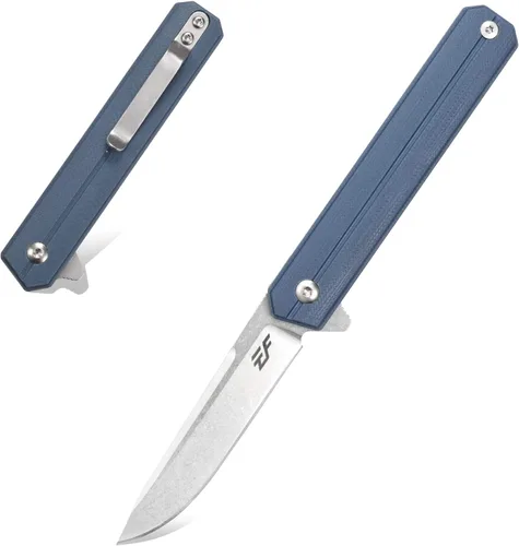 Vista 11 de Eafengrow EF64 cuchillo plegable con hoja de acero D2, mango G10, multiherramienta, cuchillo de bolsillo para camping, senderismo, herramienta