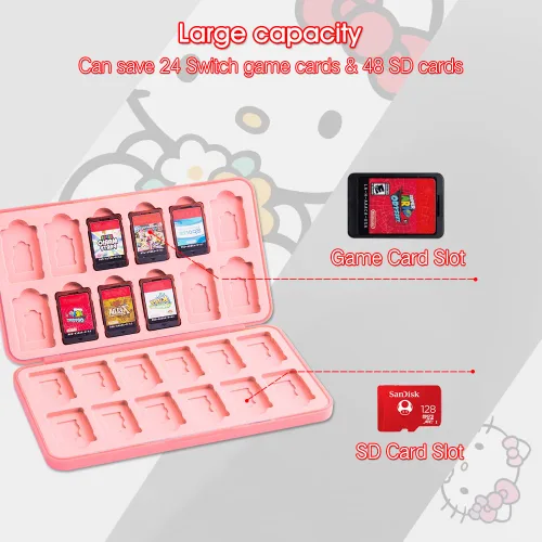 Vista 186 de PERFECTSIGHT Switch Game Case Compatible with Nintendo Switch Game Holder for Switch OLED/ Lite Game Card Case Cartridge with 24 Slots Game Card