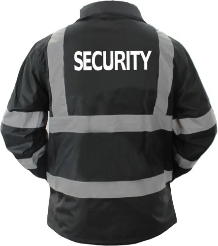 Vista 2 de First Class Chaqueta impermeable resistente al agua de alta visibilidad y pantalón con rayas reflectantes